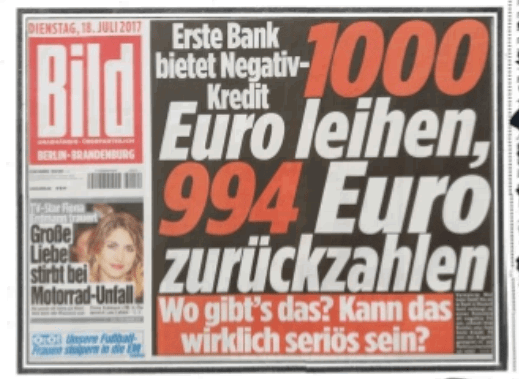 Wo ist der Haken an Krediten mit Negativzinsen?