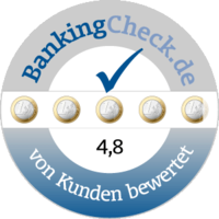 BankingCheck 4,8 Sterne – 95 % Weiterempfehlung