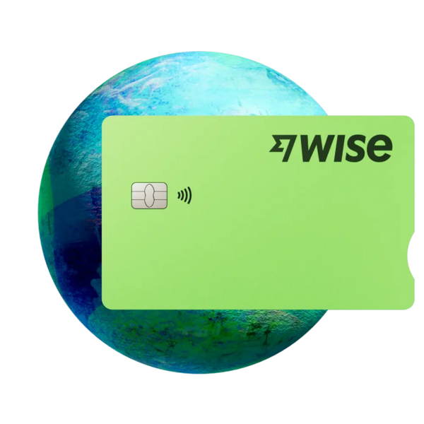Wise Kreditkarte mit Globe