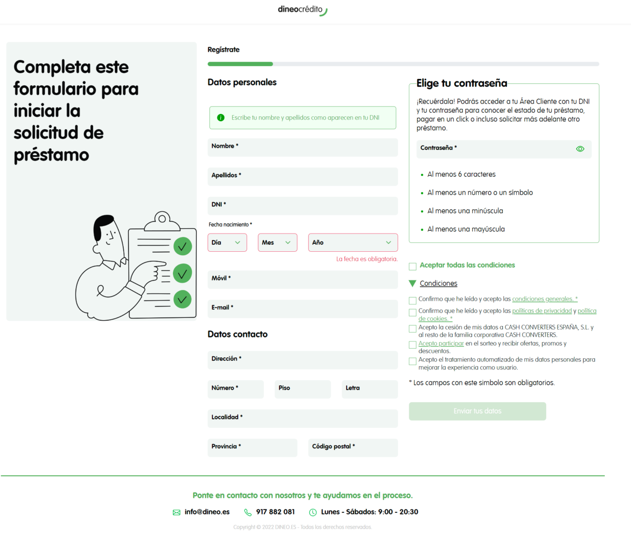 dineo complete este formulario