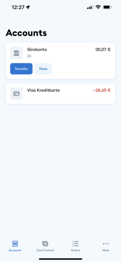 DKB App Konto Übersicht