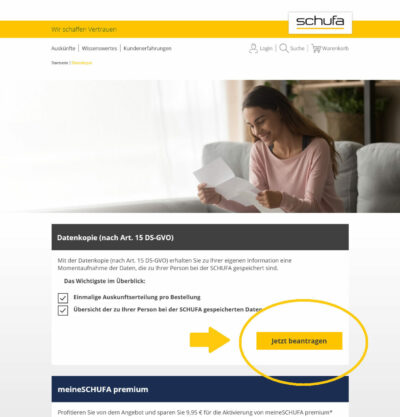 Kostenlose Datenkopie der SCHUFA anfordern