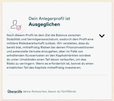 Openbank Anlegerprofil