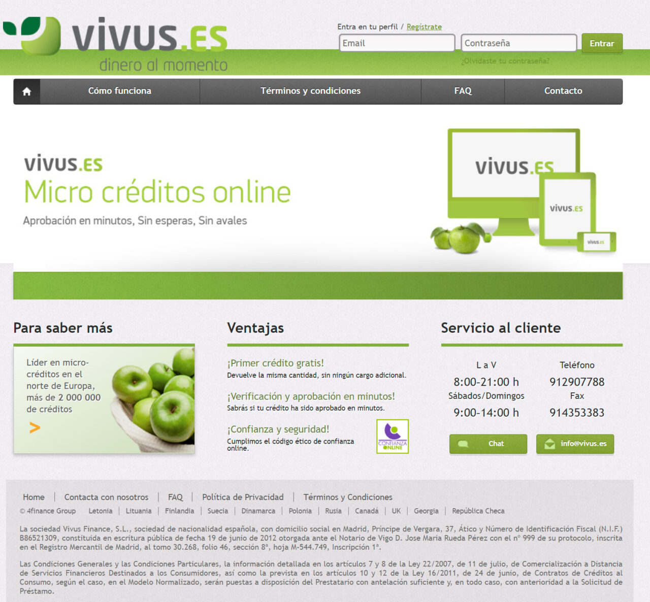 vivus finance microcreditos nació en 2013